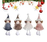 4 Pezzi Decorazioni Natalizie Ciondoli per Bambole D'angelo Addobbi Natalizi Bamboline per Albero di Natale Decorazioni Albero di Natale Gli Angeli di Natale Ornamenti (cappello a punta)