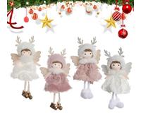 4 Pezzi Decorazioni Natalizie Ciondoli per Bambole D'angelo Addobbi Natalizi Bamboline per Albero di Natale Decorazioni Albero di Natale Gli Angeli di Natale Ornamenti (corna floreali)