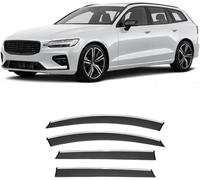 4 Pezzi Deflettore Antivento per Volvo V90 2018+, Deflettori Aria Auto Pioggia Antivento Paravento Antiturbo Antipioggia Frangivento