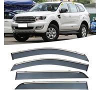 4 Pezzi Deflettori Aria per Ford Everest 2016-2021, Deflettori Antivento Anteriori e Posteriori Visiere Parasole Parapioggia Paravento