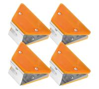 4 Pezzi Delineatore Riflettente Bifacciale Giallo in ABS e Ferro | Forma Trapezoidale, Installazione Semplice, Aiuta a Guidare la Visione, per Ingressi di Tunnel e Strade