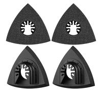 4 pezzi Delta Sander Multitool Piastra abrasiva 80 mm - Accessorio ottimale per Fein Multimaster, Bosch, Parkside, Ryobi, Worx, Workzone e altro ancora - Carta vetrata multifunzionale per utensili
