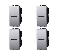 4 Pezzi Deviatore Assiale, Compatibile Con Bticino Living Light (Grigio)