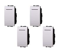 4 Pezzi Deviatore, Compatibile Con Bticino Living Light (Bianco)