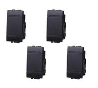 4 Pezzi Deviatore, Compatibile Con Bticino Living Light (Nero)