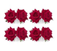 4 Pezzi Di Accessori Per Capelli Di Fiori Simulati, Accessori Per Capelli Elei, Accessori Per Capelli Classici Retrò, Adatti Per Matrimoni, Cocktail Party E Spettacoli.