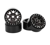 4 pezzi di accessorio di aggiornamento per cerchi in metallo, ricambio compatibile per auto RC RGT 86100 1/10, precisione durevole - adatto al cerchio del volante del telecomando c (Colore titanio