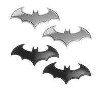4 Pezzi Di Adesivi Batmobil, Adesivi Per Auto Elei E Personalizzati, Adesivi Per Auto In Metallo Creativo, Decorazioni Per Auto (Argento, Nero).