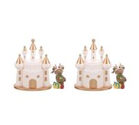 4 pezzi di adorabile castello di Natale, adorabili ornamenti creativi per il