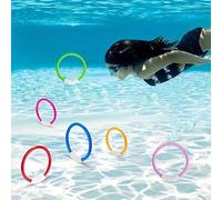 4 pezzi di anelli da sub in vari colori, cerchi da immersione subacquei, anelli da addestramento subacquei, portatili - adatti per il lancio, l'immersione, l'attrezzatura per l'immersione ad anelli, r