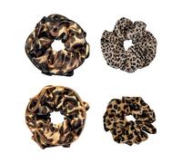 4 Pezzi Di Anelli Per Capelli Con Stampa Leopardata, Anelli Di Capelli Alla Moda E Personalizzati, Anelli Di Capelli Elastici, Anelli Di Capelli Retrò Da Donna, Decorazioni Per Acconciature.
