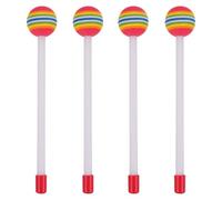 4 pezzi di bacchette arcobaleno for esercitarsi con strumenti a percussione, plastica colorate for principianti Per Batteria