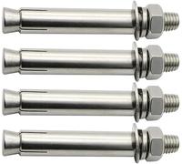 4 pezzi di bulloni ancoraggio con manicotto espansione dado esagonale esterno in acciaio inossidabile, ancoraggi fissaggio for impieghi gravosi(M10x120)