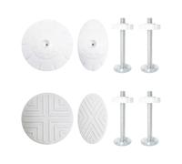 4 Pezzi Di Bulloni Di Fissaggio Della Porta E 4 Pezzi Di Guardie Da Parete Senza Fori, Accessori Per L'Installazione Della Guida Della Porta E Accessori Per La Casa.