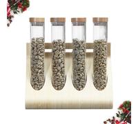 4 pezzi di caffè in grani Espositore per tè Provetta per provette Bottiglia di