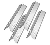 4 pezzi di calore tenda grill parti di ricambio per piastra grill in acciaio inox Tamers fiamma riscaldato set scudo in acciaio inox tenda flavorizer bruciatori copertura Tamers fiamma sostituzione