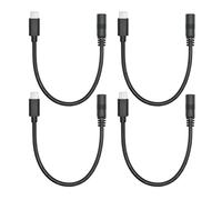 4 pezzi di cavo di alimentazione DC 3,5 mm x 1,35 mm a USB C, 15 cm, femmina DC 35135 a spina maschio USB Type C, cavo di estensione per la ricarica di 5V 5A, per lampade da scrivania LED, piccoli ven