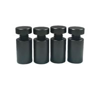 4 pezzi di chiodi decorativi in lega di alluminio da 13 mm for viti for montaggio a parete(4pcs Black,13mmX13mm)