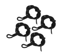 4 pezzi di cime di ormeggio in poliestere ad alta resistenza da 1,5 m nere per la sicurezza della barca