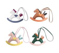 4 Pezzi Di Ciondoli Per Cavalli Da Cartoni Animati, Ciondoli In Pelle Pu, Pendenti Creativi E Interessanti, Pendenti Carini E Ciondoli Per Decorazioni Per Imballaggi.