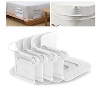 4 Pezzi Di Clip Di Fissaggio Per Lenzuolo,Bed Sheet Holder with Lock Straps,Ferma Lenzuola X Angoli,Mantenere Lenzuola Ferme E Tese,Barella Per Lenzuolo Materasso Angoli Antiscivolo,Supporto per Stelo