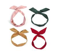 4 pezzi di colore solido thire twist gustw wow brow wired coh bands yoga head avvolge l'accessorio del supporto per capelli per donne e ragazze