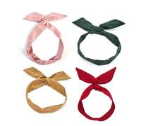 4 pezzi di colore solido thire twistw wow brow where gallbone con la testa yoga avvolge l'accessorio del supporto per capelli per donne e ragazze