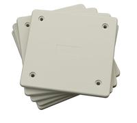 4 Pezzi di Coperchio per Scatola di Derivazione, Dimensione 4 PCS 92x92mm, Ricambio per Cassetta da Incasso, Bianco RAL 9016