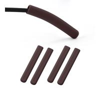 4 Pezzi di Copri Aste per Occhiali, Cuscinetti Auricolari in Morbido Silicone per Impugnatura Degli Occhiali Manicotti Elastici Antiscivolo per Aste Fermo per Occhiali da Sole (Marrone)