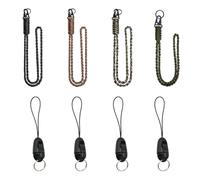 4 Pezzi Di Cordino In Paracord Intrecciato, 4 Pezzi Di Bottoni A Pressione Staccabili, Portachiavi Con Cordino, Fibbia Con Cordino Per Collana, Cordino Per Chiavi Del Telefono