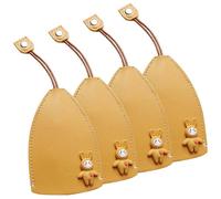 4 pezzi di cover per chiavi auto in pelle creativa, custodia per chiavi estraibile, custodia per portachiavi,