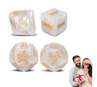 4 pezzi di dadi da gioco per feste romantiche in acrilico,giochi erotiici coppie,dadi sessuali di coppia giochi di coppia,giochi per adulti sexy,coppia,nero