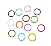 4 Pezzi di Dimensioni Miste colorato Multi-Forma Fai da Te Portachiavi in Metallo Anelli divisi Unisex Portachiavi Vernice Spray Portachiavi Accessori per Gioielli Durability