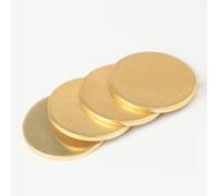 4 pezzi di dischi in ottone rotondi, spessore della lamiera 0,5 mm, diametro 10-45 mm, dischi in ottone massiccio, fogli in lega di rame, piastre for arti, mestieri, edifici, decorazioni(0.5 * 10mm)