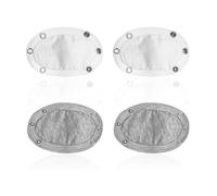 4 pezzi di estensioni inguinali per neonati, imbottiture per estensioni inguinali per neonati, estensioni inguinali in cotone a doppio strato per neonati, estensioni per tutina bianche e grigie