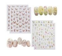 4 Pezzi Di Farfalla E Manicure Di Fiori, Adesivo Stereo 3D, Adesivo Per Decorazioni Per Manicure, Materiali Creativi Per Manicure, Arte Manicure Fai -Da -Te.