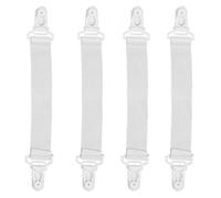 4 pezzi di fermagli elastici per lenzuola e materassi bianchi per la casa