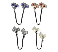 4 Pezzi Di Forcine, Ago Per Capelli Di Fiori Di Diamante, Rotolo Di Capelli, Panino Di Giglio Calla, Rotolo Di Foglie Di Ginkgo, Nodo Per Capelli, Pane Femminile, Regalo Per Le Donne.