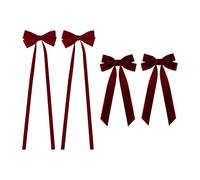 4 Pezzi Di Forcine Per Fiocchi Per Bambini, Forcine Per Streamer In Velluto, Accessori Per Capelli Semplici E Versatili, Accessori Decorativi In Stile Principessa.