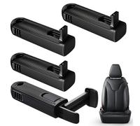4 pezzi di ganci per poggiatesta auto: supporto per poggiatesta 2 in 1 con supporto per cellulare, gancio auto nascosto, gancio per sedile auto regolabile e girevole, gancio auto per cellulare, per
