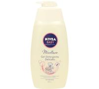 4 pezzi di gel detergente delicato micellare nivea baby con erogatore - 500 ml