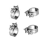 4 pezzi di giunti in acciaio inossidabile 304, area di bloccaggio 29-31 mm morsetti per tubo regolabili