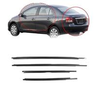 4 Pezzi di guarnizioni per finestrini Anteriori e Posteriori per Toyota Yaris 2007-2013, Strisce di Tenuta in Gomma per finestrini Laterali Esterni.
