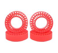 4 pezzi di inserti in silicone per pneumatici RC, adatti a pneumatici da 1,0 pollice; inserto per ruote di auto cingolata RC 1/10 con eccellente supporto del fianco, resistente (Rossa)
