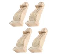 4 pezzi di intarsi in legno decorati - Applique intagliate vintage - Mensole in