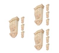 4 pezzi di intarsi in legno decorati - Applique intagliate vintage - Mensole in