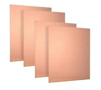4 pezzi di lamiera di rame puro 50 mm x 50 mm, specifiche multiple, metallo for forniture industriali, progetti fai da te, esperimenti(0.15x10mmx10mm)