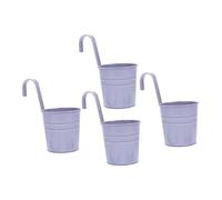 4 pezzi di latta da appendere secchio di fiori supporto da tavolo colorato vasi for piante mini secchi ringhiera recinzione fioriera gancio vaso di fiori secchio appeso vaso di fiori contenitore giard
