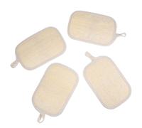 4 pezzi di luffa naturale: scrubber esfoliante per il corpo con elastico
