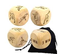 4 Pezzi di Lusso Divertente Coppia di Dadi Yoga Cattivo Notte - Idee Notturne Sfide Gioco Decisione Regalo per Adulti - Migliorare l'Amore per l'Amante